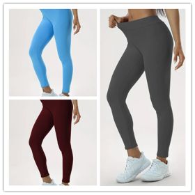 Women's Yoga Pants High Waist Lift High Elastic Tight Fitness Trousers (Option: Set4-L)