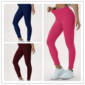 Women's Yoga Pants High Waist Lift High Elastic Tight Fitness Trousers (Option: Set2-2XL)